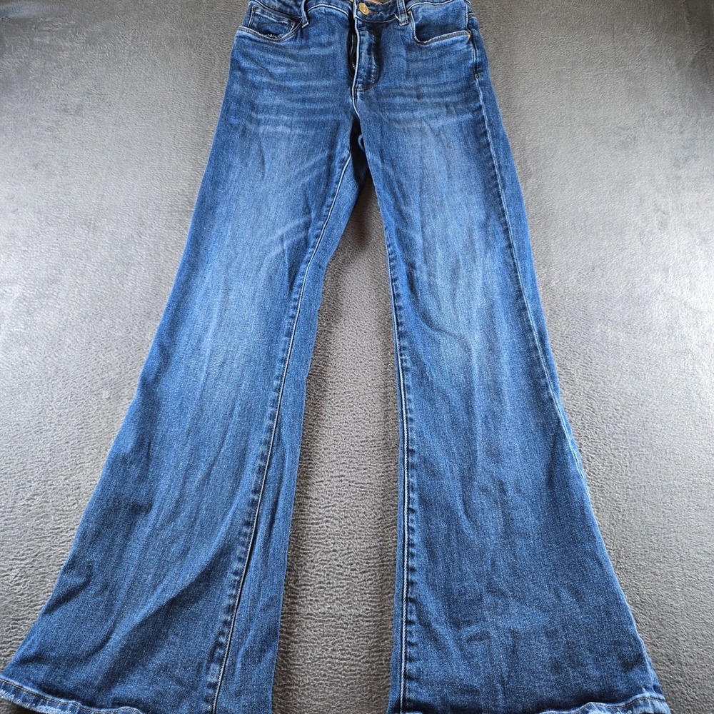 KUT from the Kloth Womens Size 6 Flare Leg Jeans Medium Wash High Rise Denim